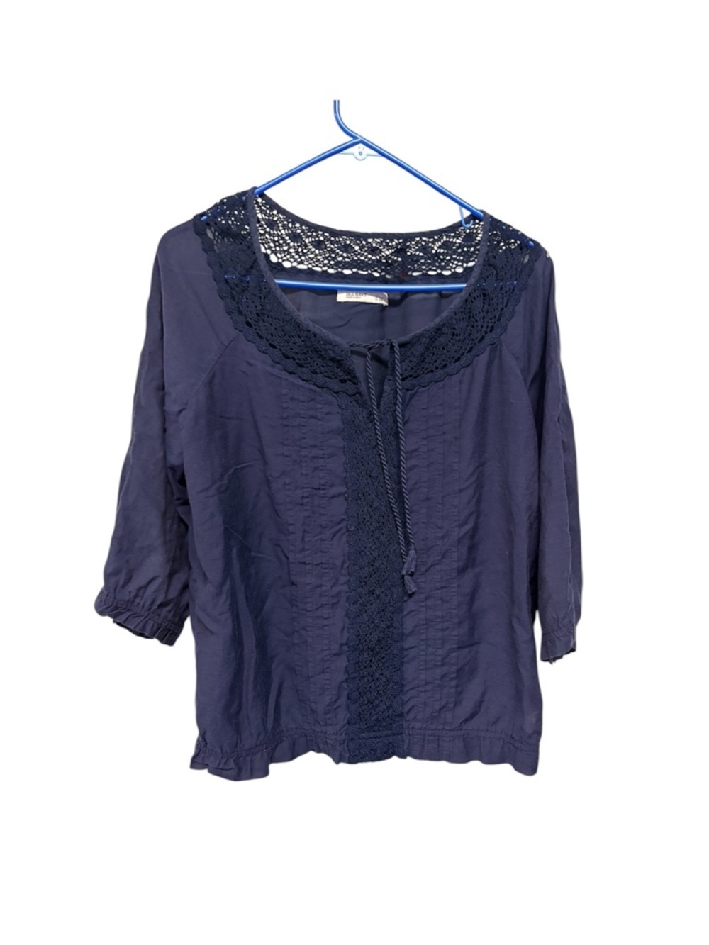 Old Navy Crochet-Trim Peasant Blouse Size M